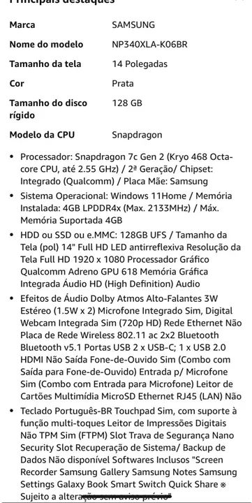 Notebook Samsung - 14 polegadas - Foto 3
