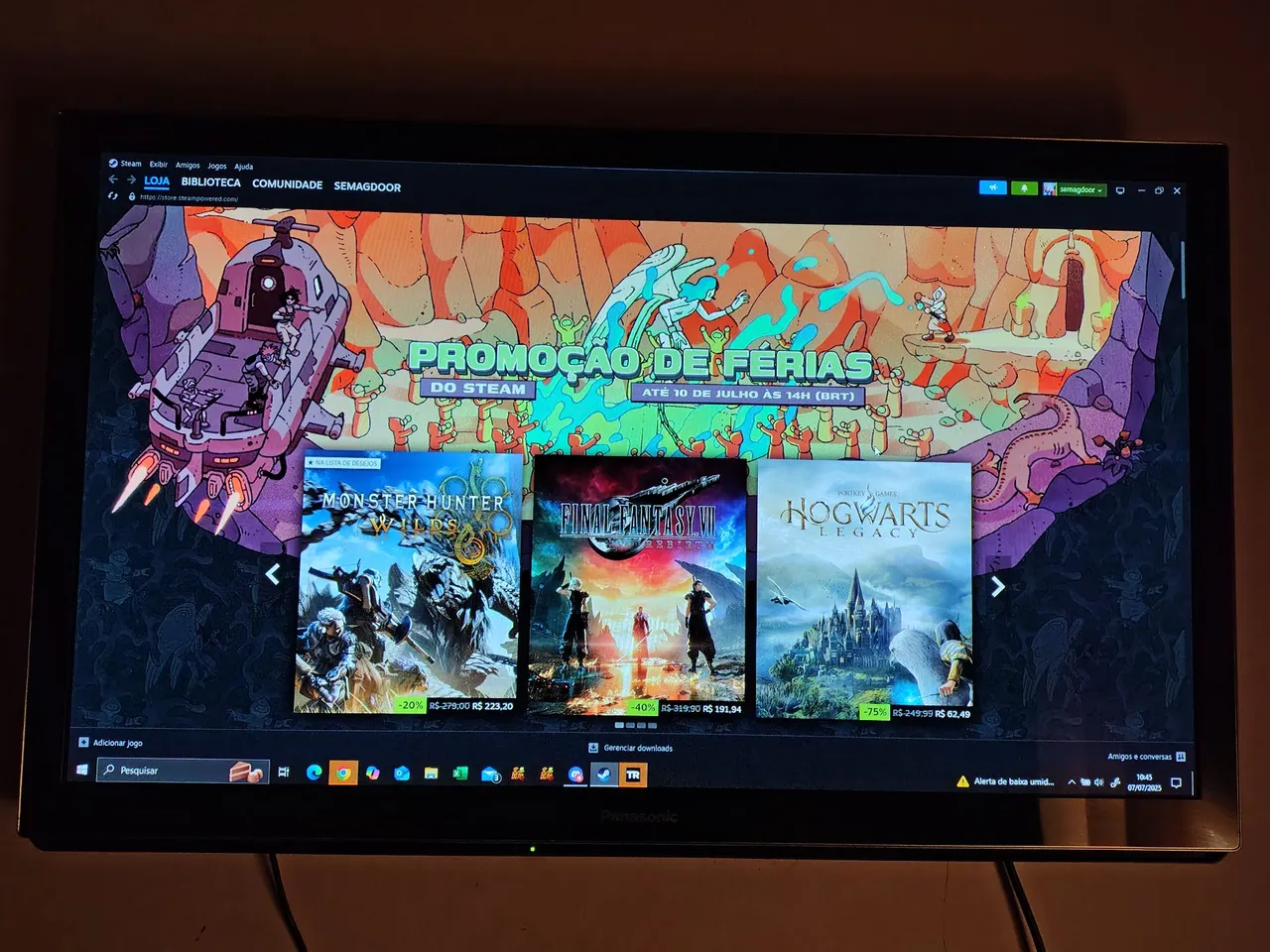 TV Panasonic 3D 49P (acompanha óculos 3D)
