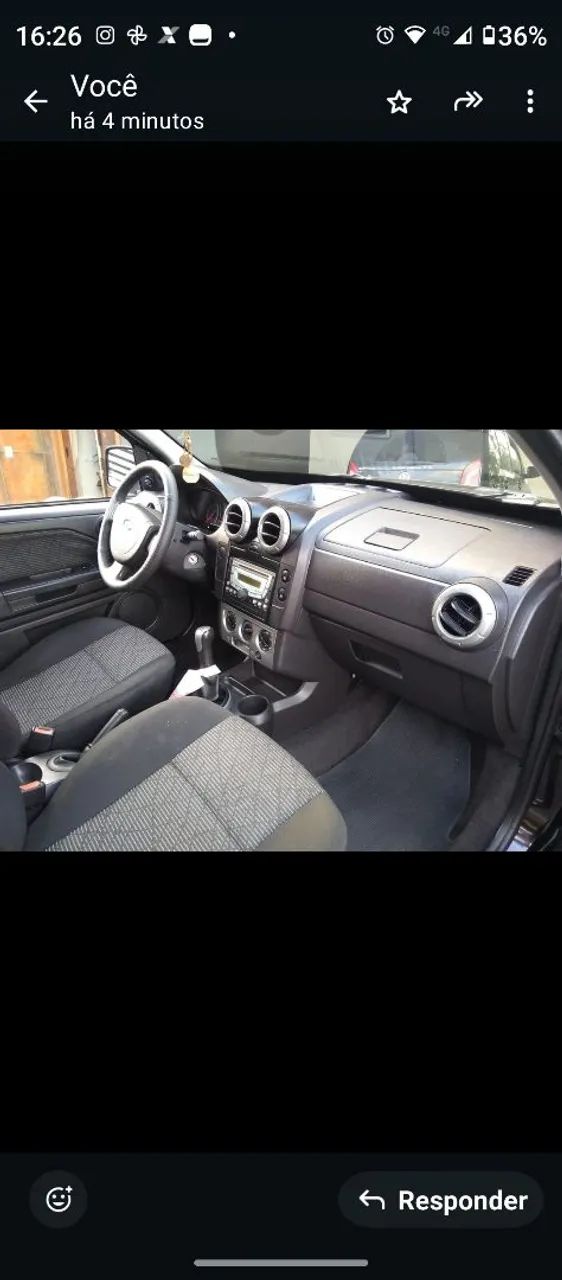 Ford Ecosport Freestyle XLT, modelo 2012, cor preta, ótimo estado. - Foto 5