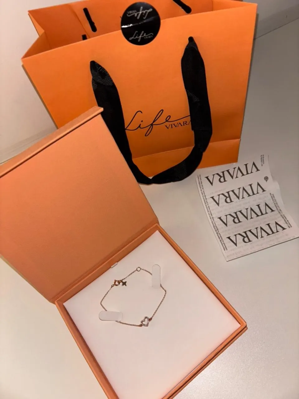Pulseira Vivara Life Coração e Estrela (ouro rosê)