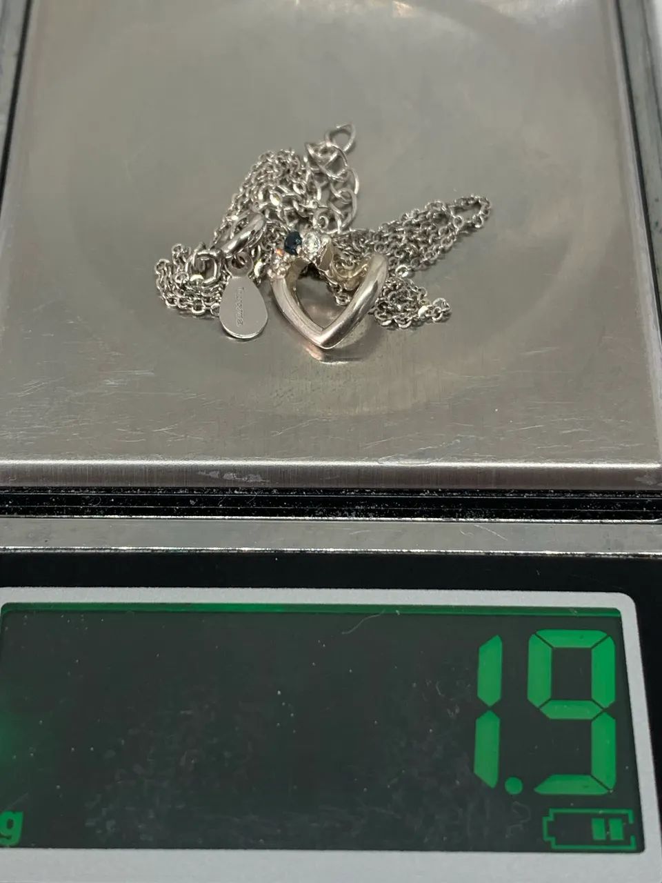 colar de prata com pingente de coração - Foto 5