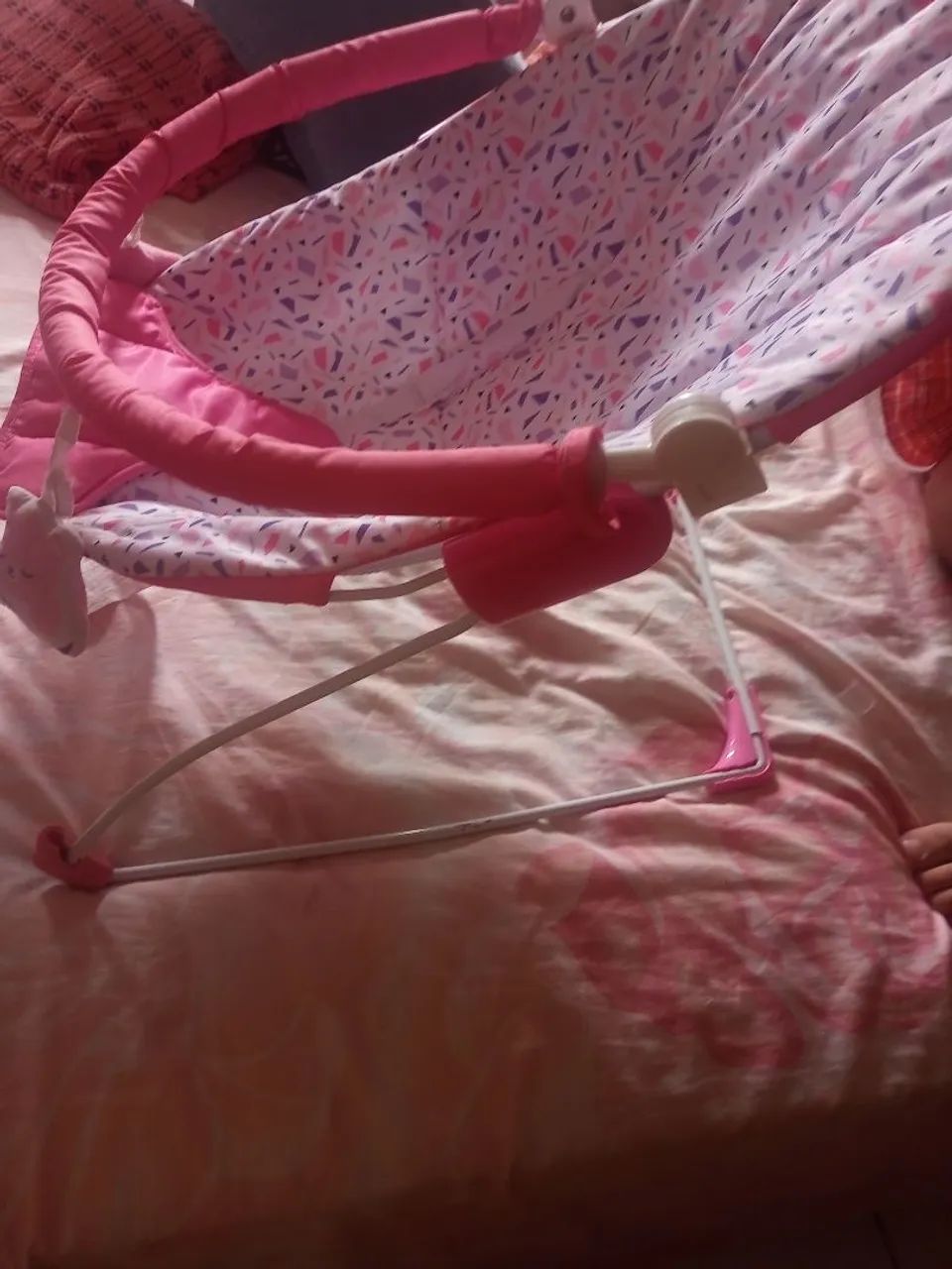 Cadeirinha de Balanço para Bebê - Rosa - Foto 3