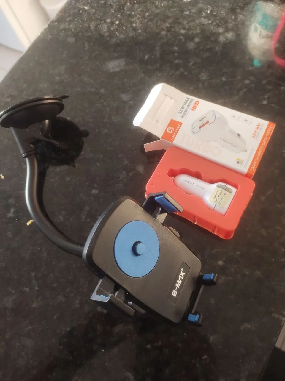 Kit para carro suporte e carregador para carro 