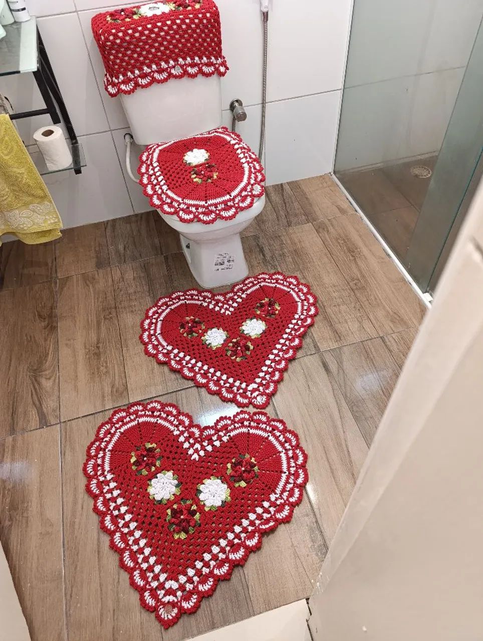 Conjunto de Tapete para Banheiro em Crochê