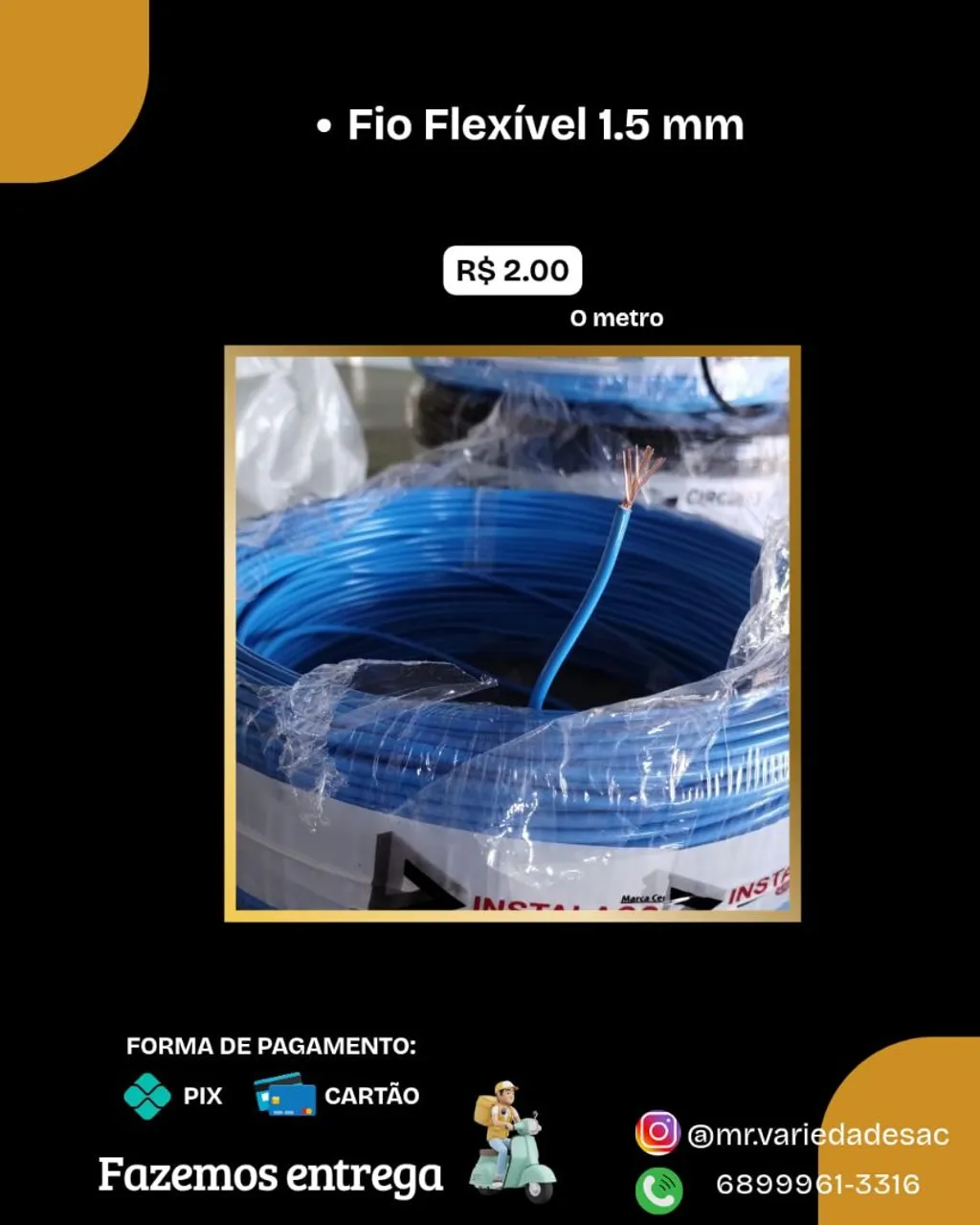 Fio Flexível 1.5mm e 2.5mm