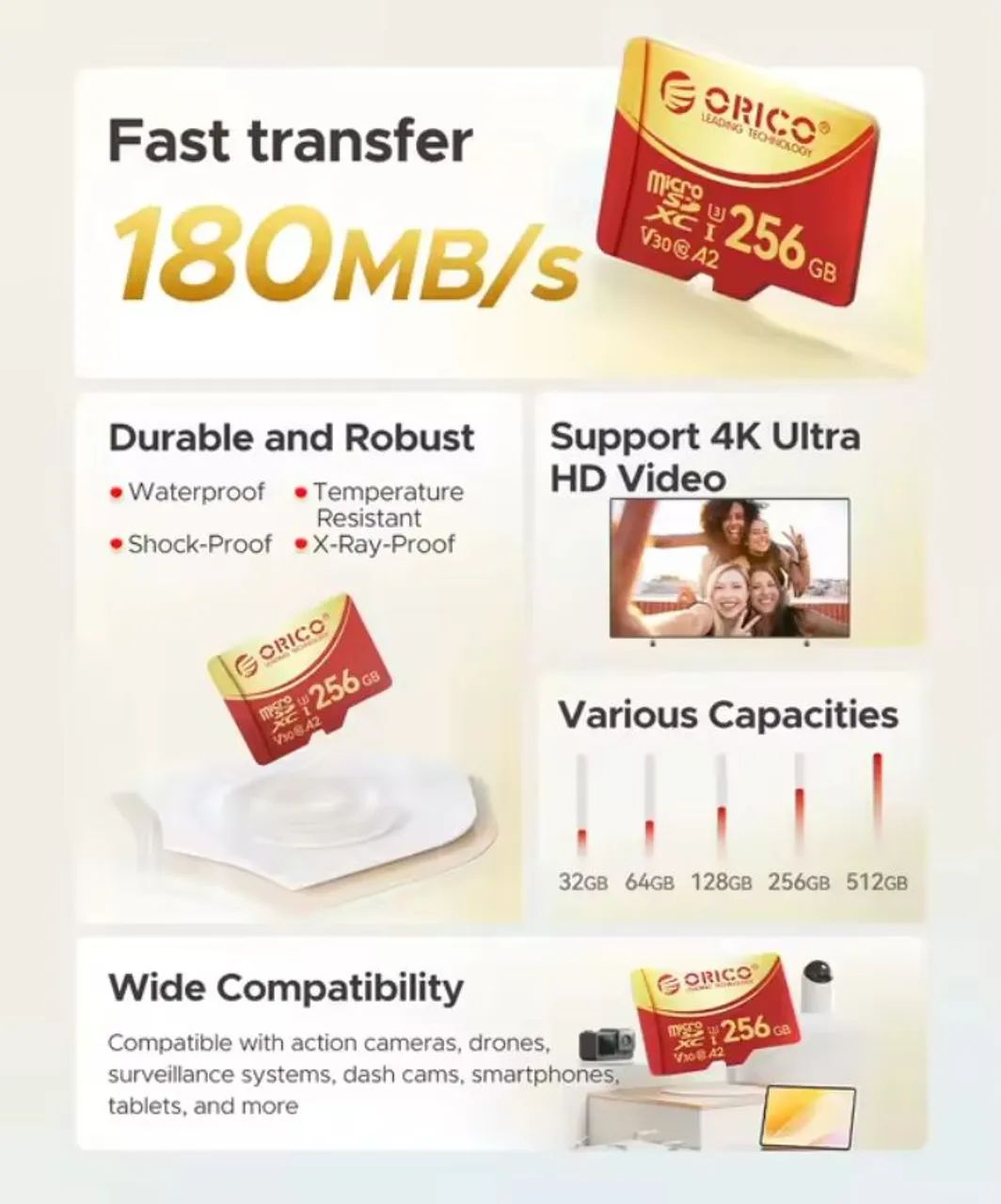 Cartão de Memória Micro SD Orico 32G Class 10 - Foto 2