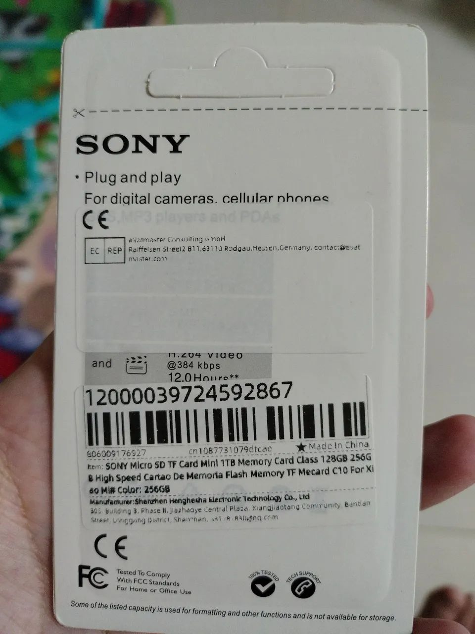 Cartão de Memória Micro SD 256GB Sony V60 - Alta Velocidade - Foto 2