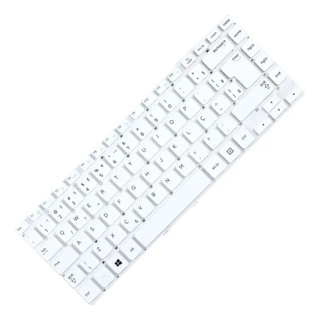 Teclado Branco Para Samsung 270e Np270e4e-kdabr, conf. mais modelos no site