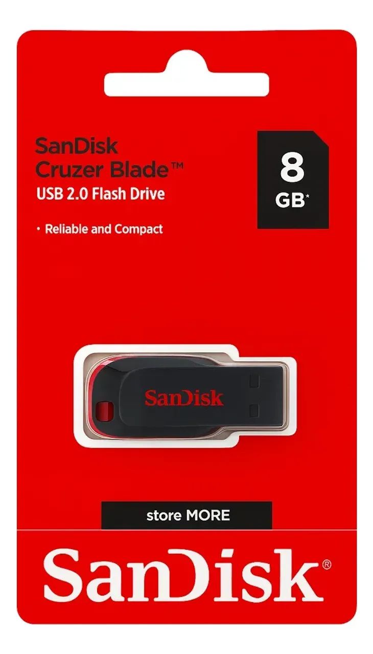  Pendrive Sandisk Cruzer Blade 8gb Usb 2.0 Flash Drive441993023791441920