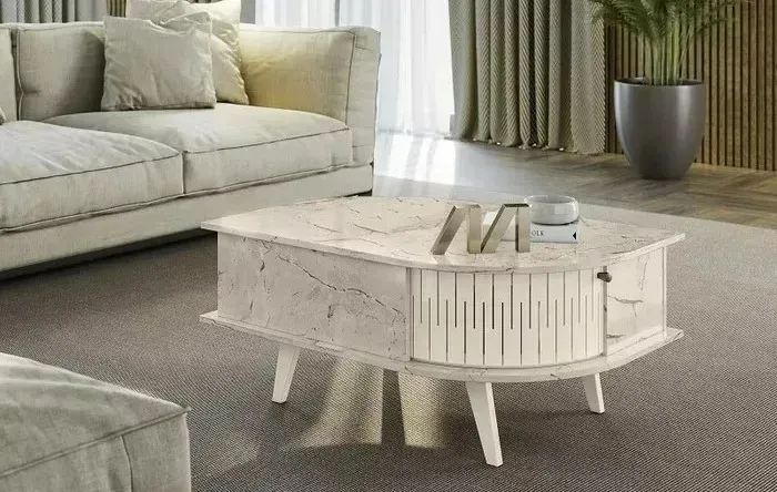 Mesa de Centro Indianápolis Calacata/Off White