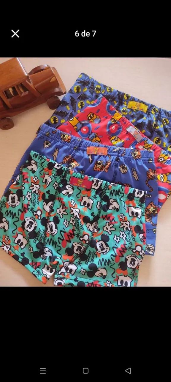 Conjunto de 4 cuecas boxer infantil - Foto 2