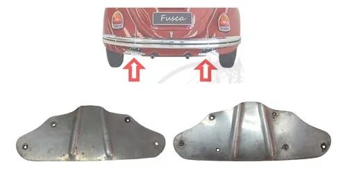 Par Aplique Reforco Borboleta Paralama Traseiro Vw Fusca