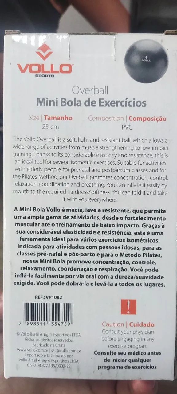Mini Bola de Exercícios Vollo - 25cm - Foto 2