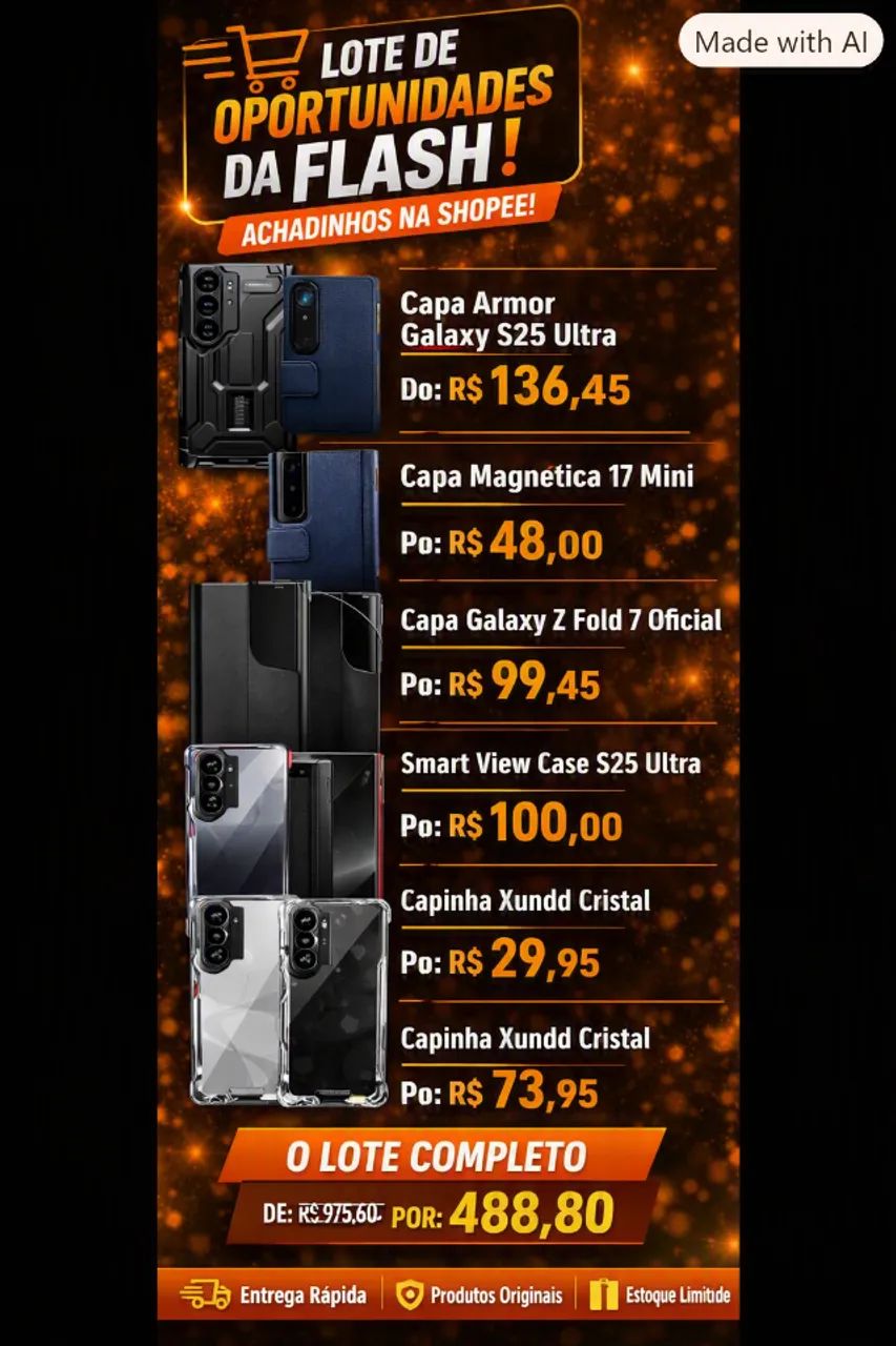 Achadinhos da Flash - Capas Premium Samsung