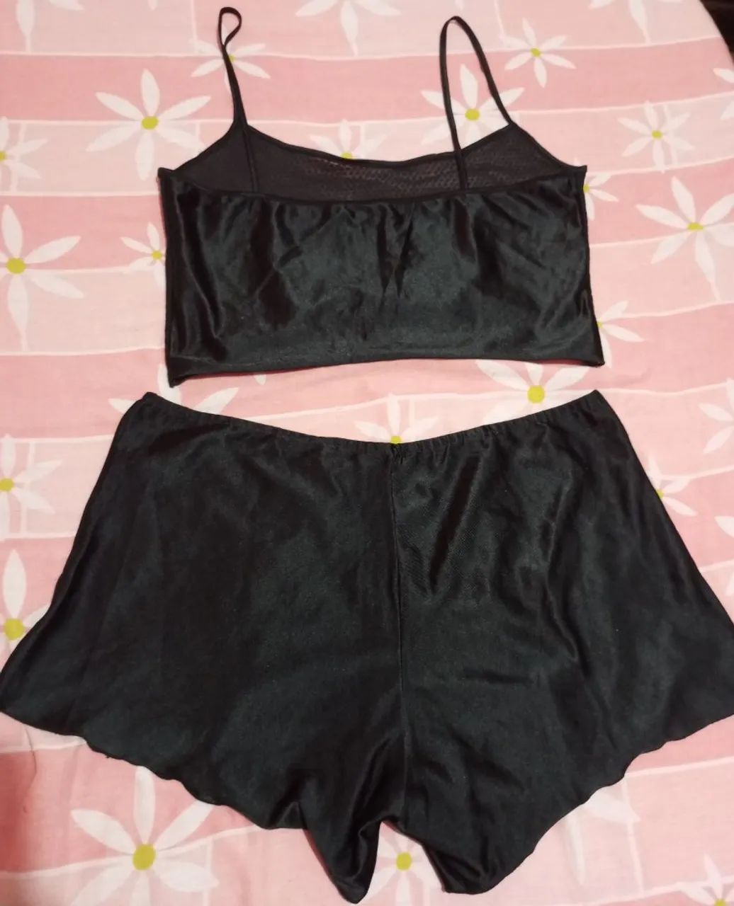 Baby doll preto com tule  - Foto 2