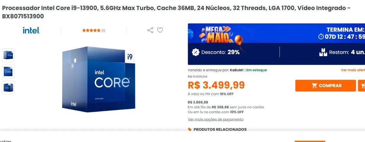 Processador i9 13900 5.6 ghz turbo - Foto 2