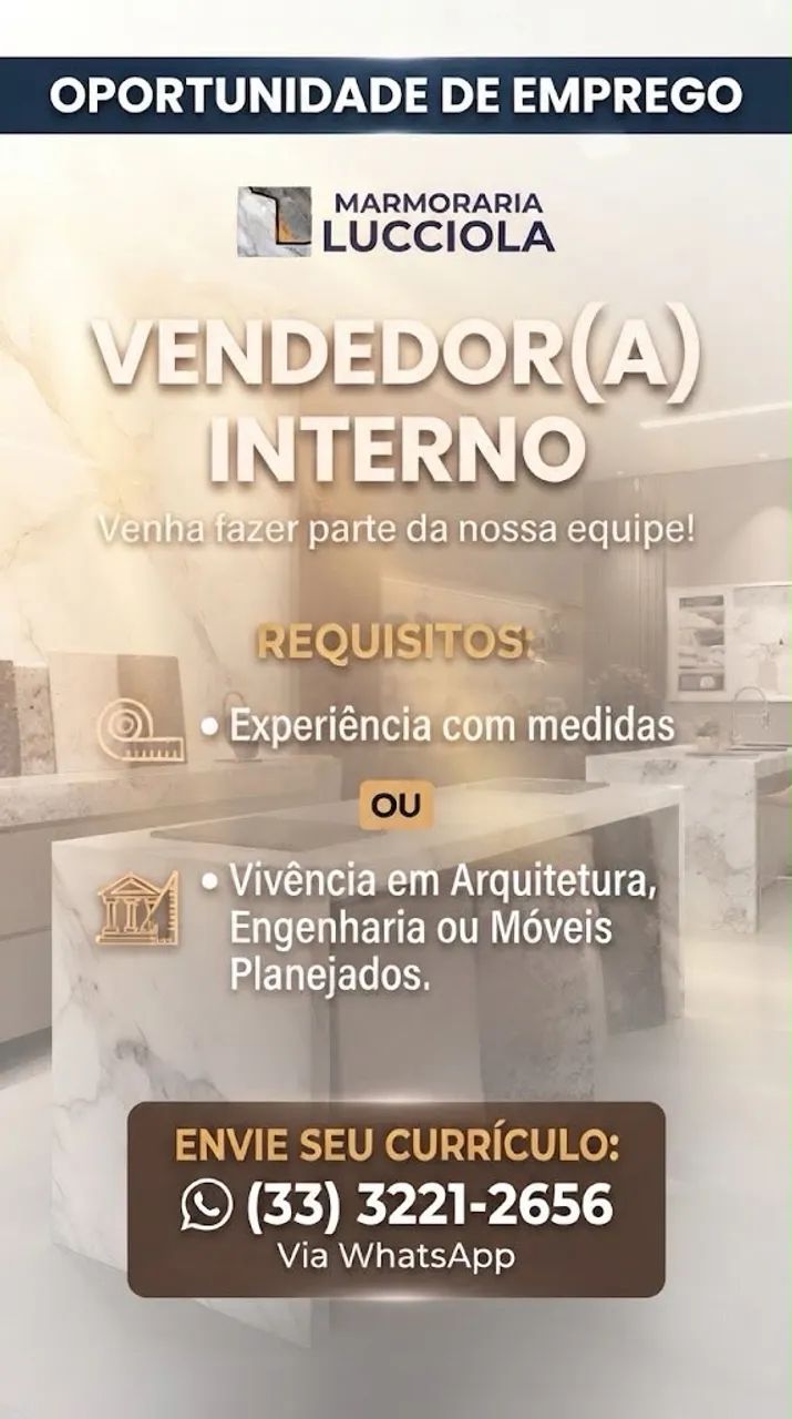 Vaga de vendedor (a)
