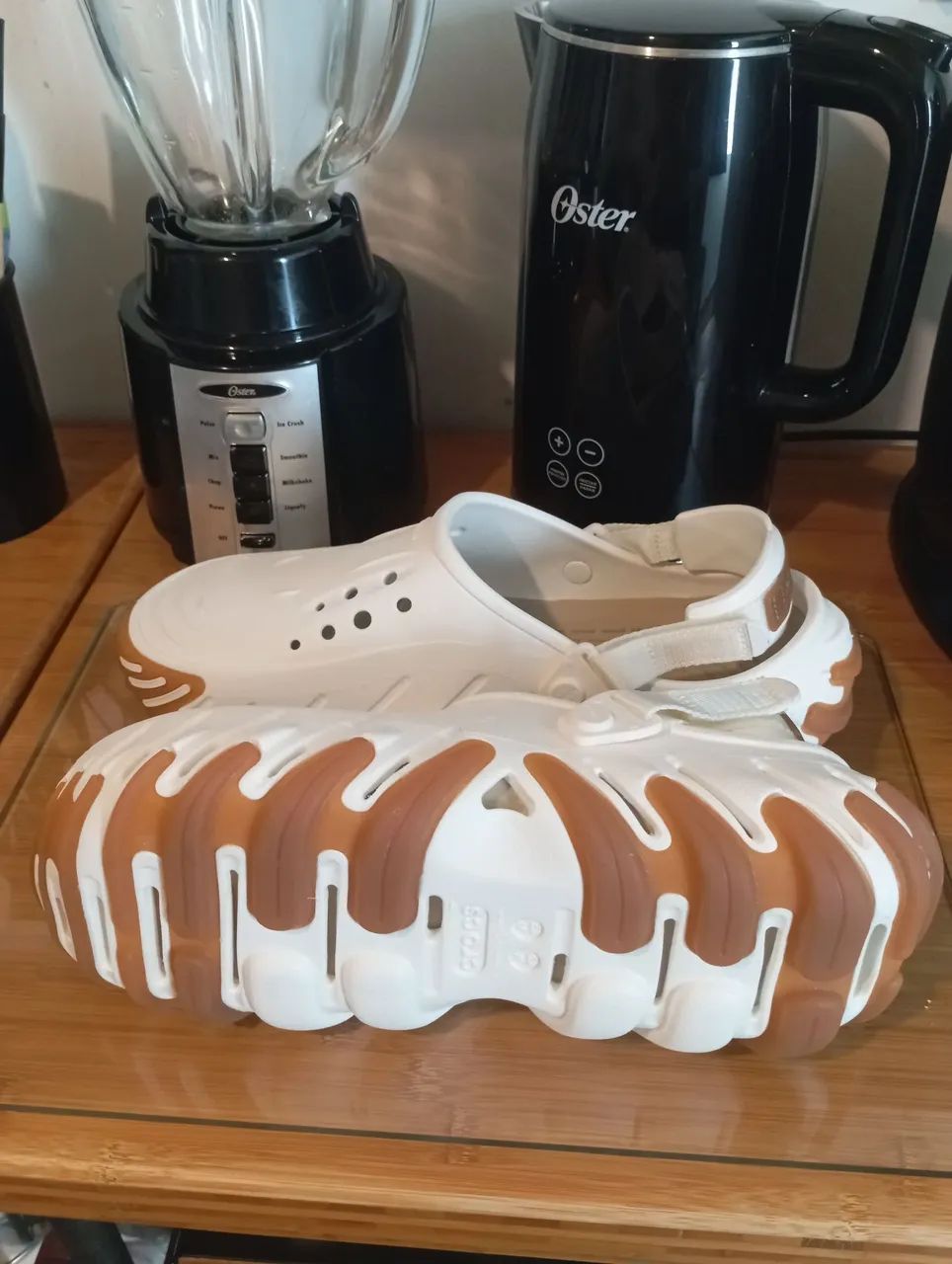 crocs echo clog offwhite avorio 41 - 28cm - Foto 4