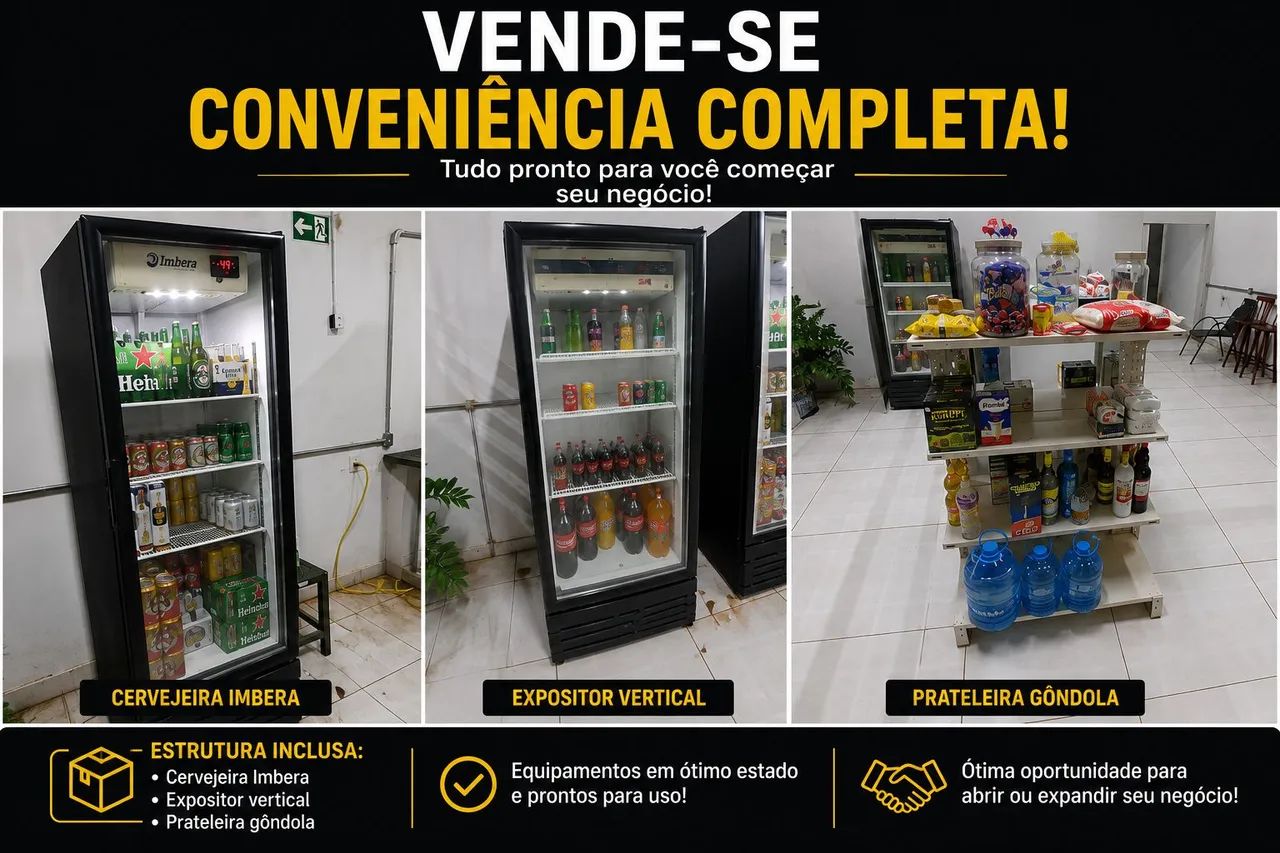 Vendo cervejeira, expositor e gôndula