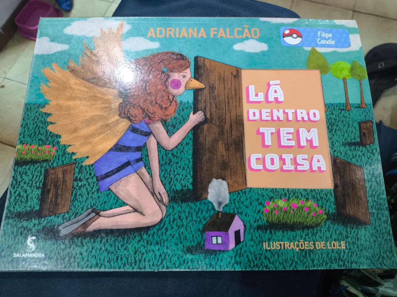 Livro lá dentro tem coisa