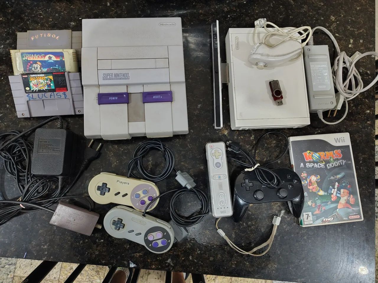Vídeo game Super Nintendo e Nintendo Wii