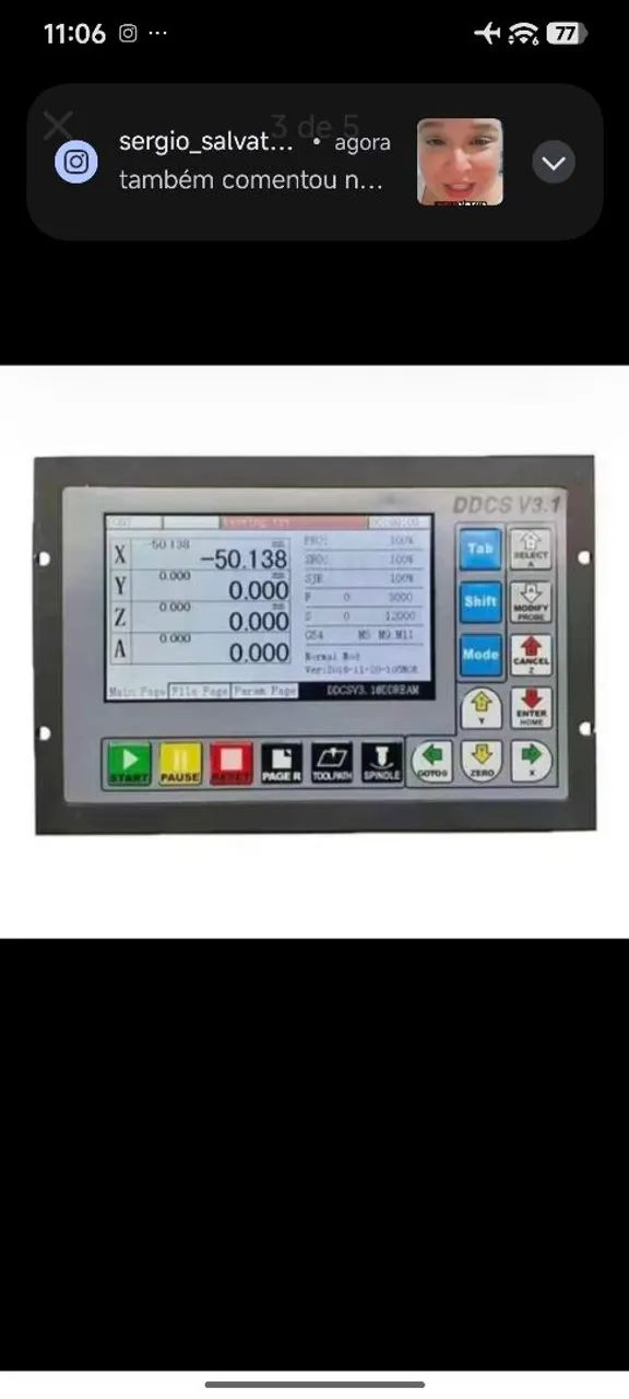 Interface e placa controladora 3 eixos DDCS - Foto 3