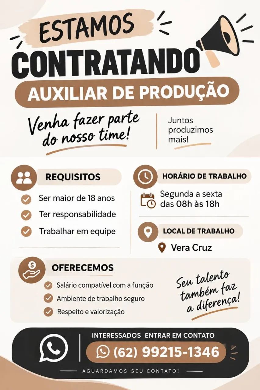Auxiliar de produção 