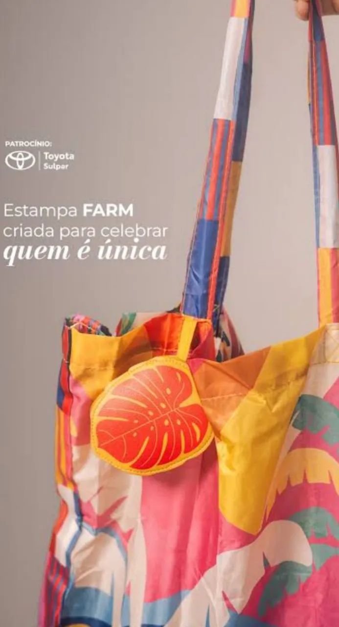 Ecobag dobrável da Farm Rio (modelo "Me Leva") - Foto 4