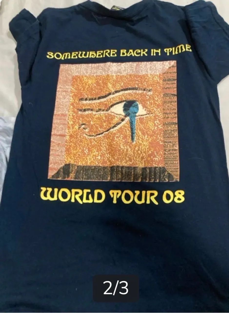Camiseta Iron Maiden Somewhere Back in Time World Tour 2008