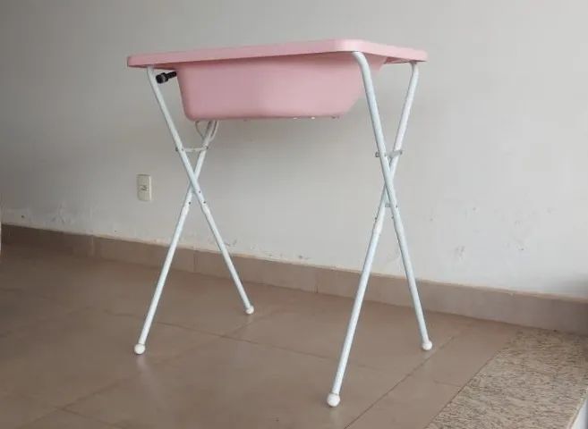 Banheira Infantil com Suporte - Rosa (Galzerano)