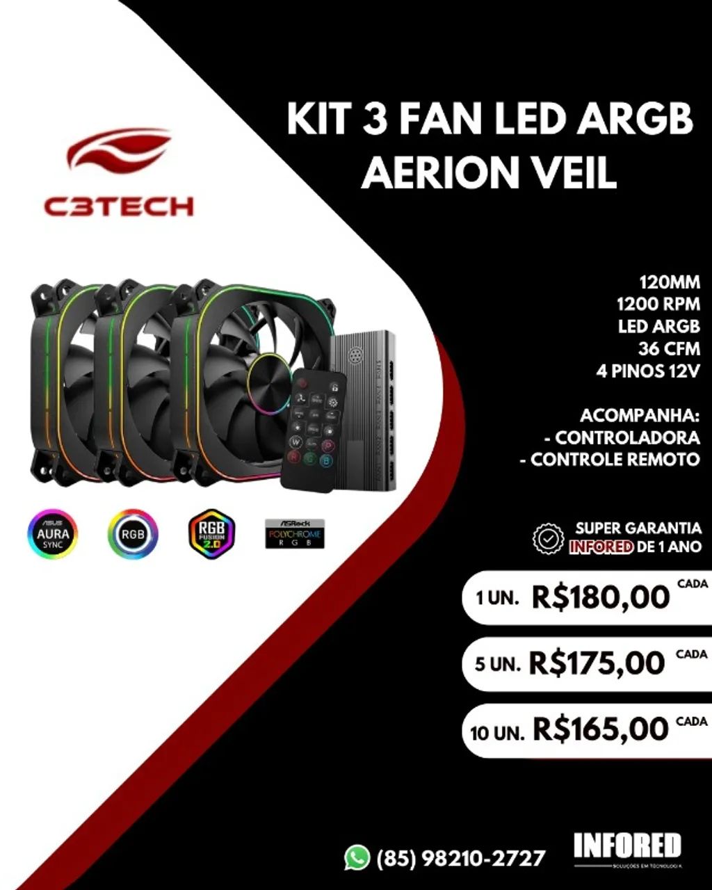 Kits Fan RGB e ARGB - Foto 3