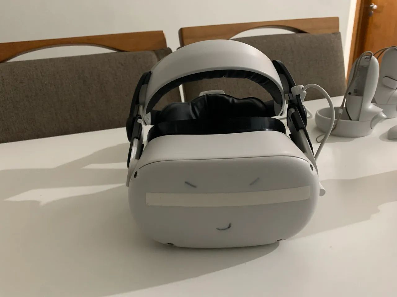 óculos de realidade virtual vr meta quest 2 com headstrap e bateria e pilhas recarregáveis - Foto 2