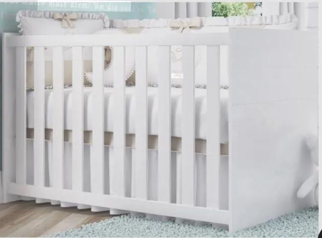 Berço branco madeirado - Foto 2