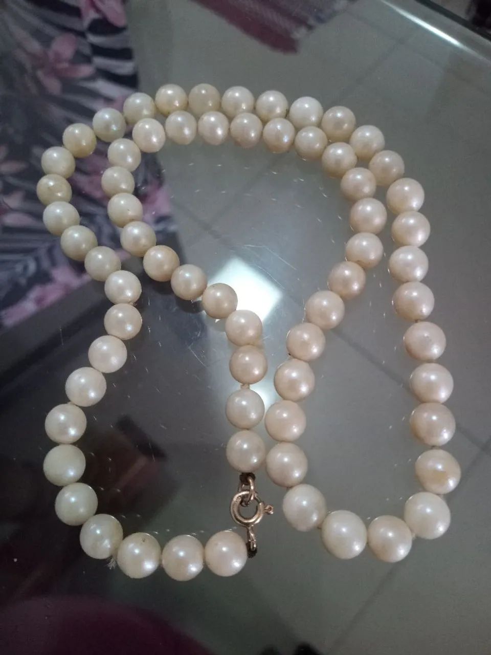 Colar pérolas autênticas com fecho de ouro 14 - Foto 2