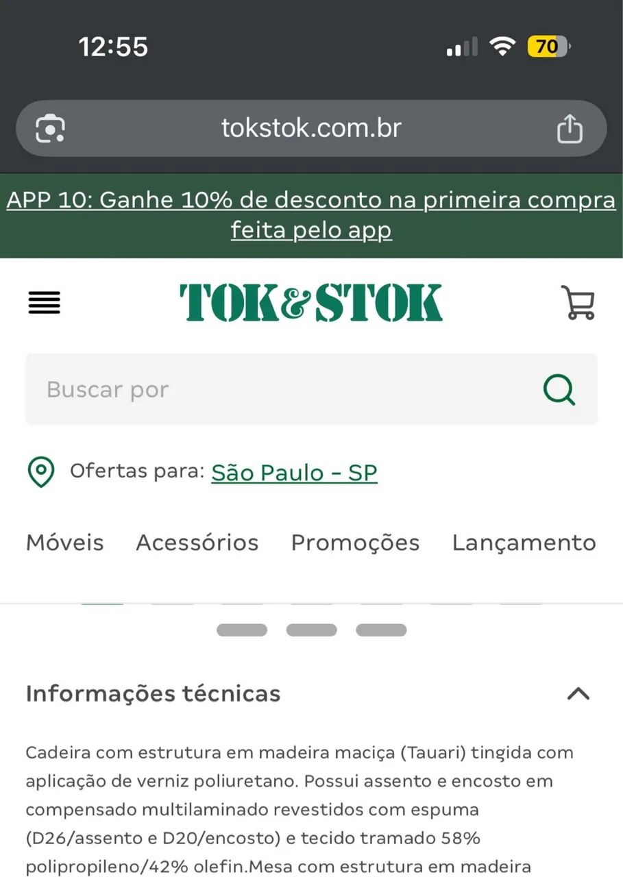 mesa e cadeiras TokStok  - Foto 2