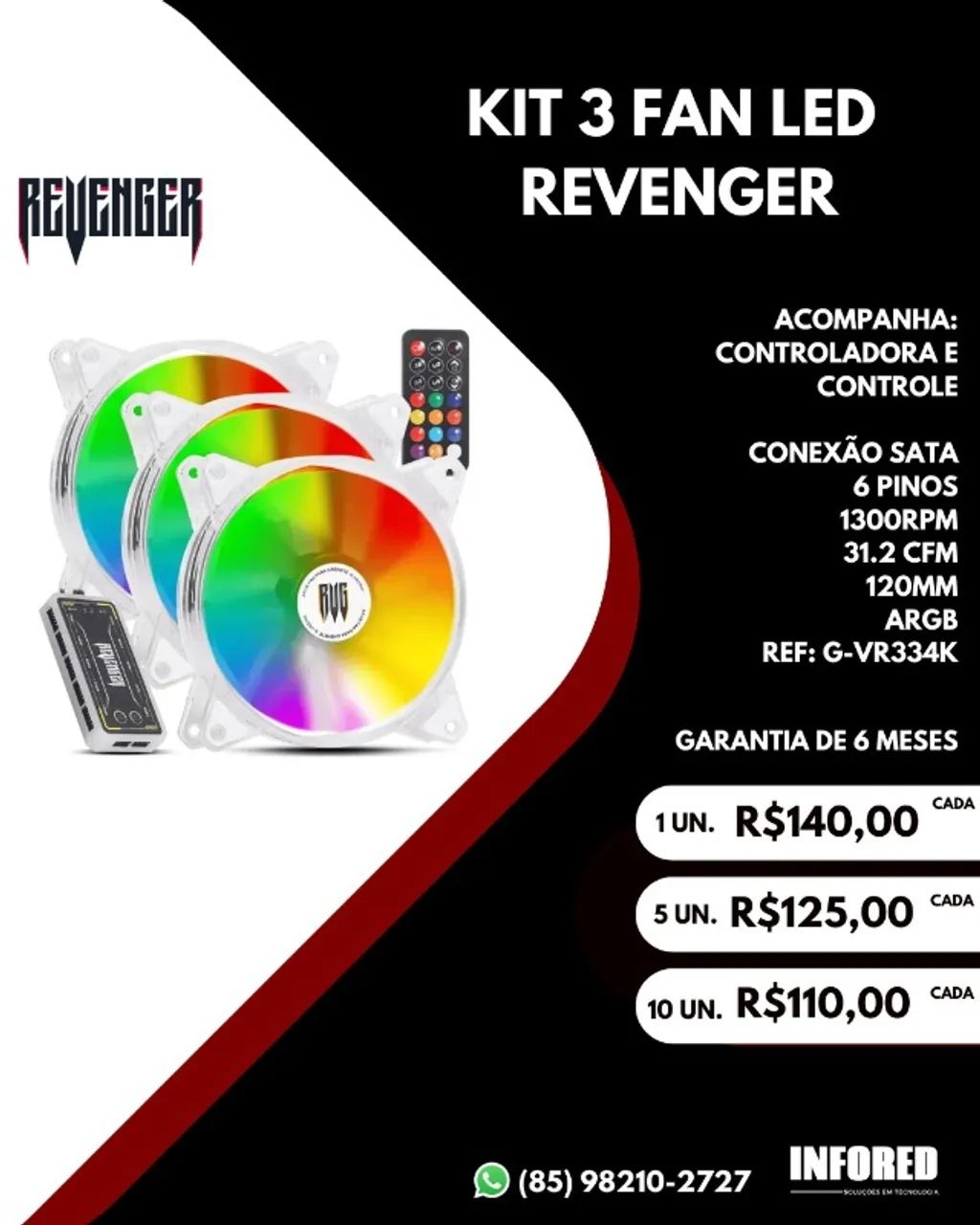Kits Fan RGB e ARGB - Foto 5