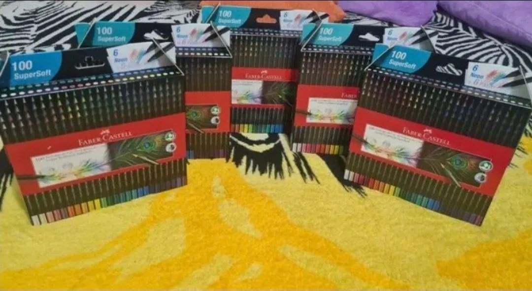 5 BOXES of Faber-Castell Colored Pencils, Ecolápis Supersoft 100