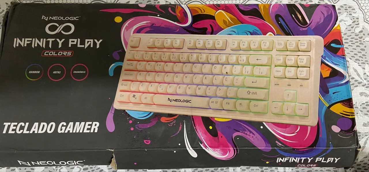 Teclado e mouse USB com RGB - Foto 3