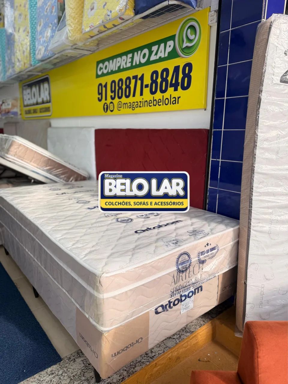Cama Solteirão Ortobom molas ensacadas 