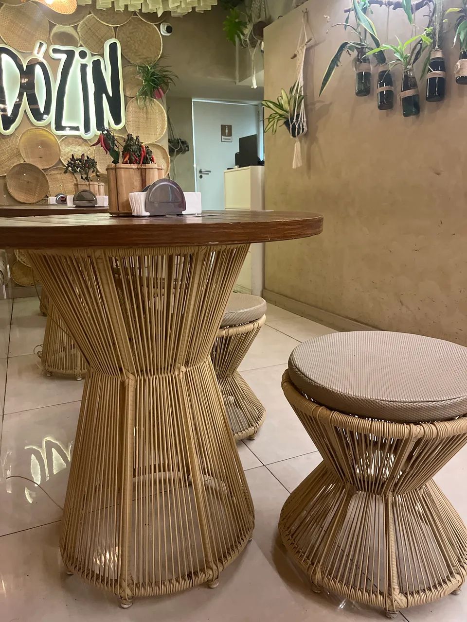 Conjunto Mesas para restaurante redonda  madeira - Foto 5