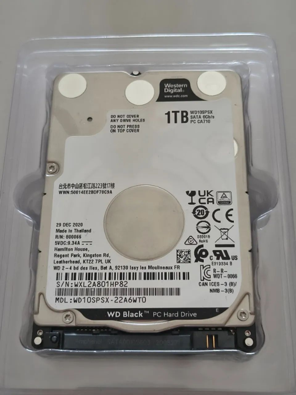 HD WD BLACK 1 TB 2.5 TEL: *