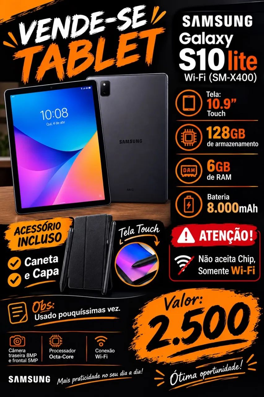 Vende- Se tablet Samsung  S10 lite 