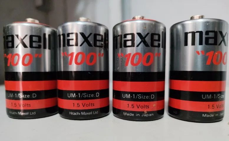 Pilha Antiga Made In Japan Maxell D Modelo 100 Ótimo Estado