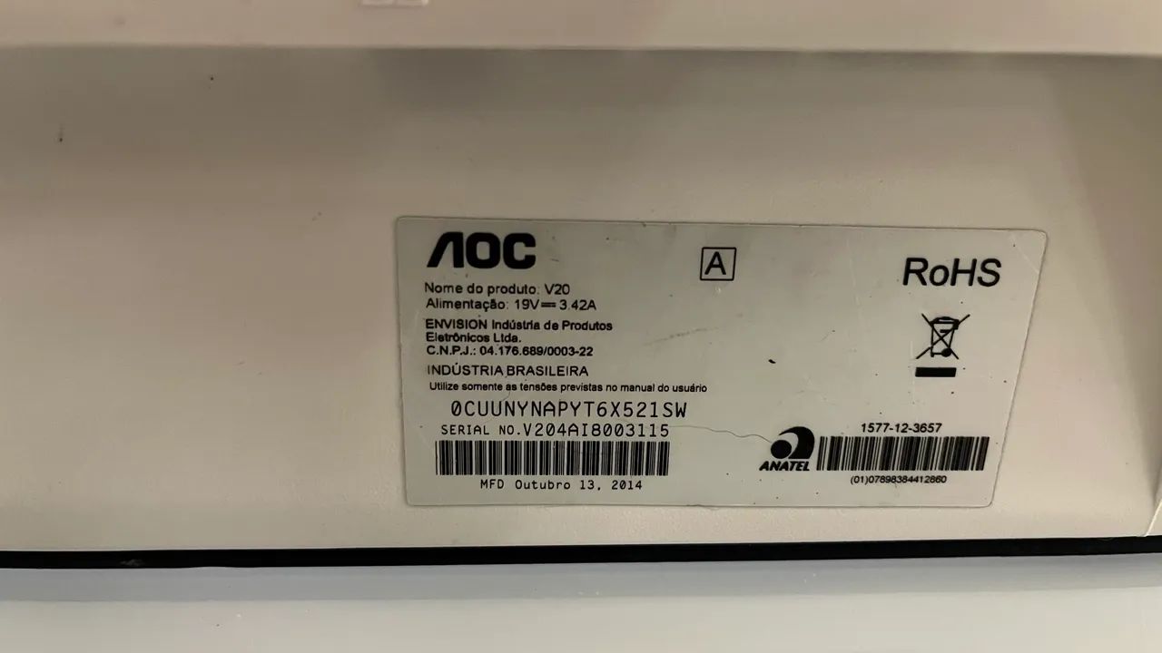Computador AOC All in one - 2015 - Completo - Funcionando - Foto 2