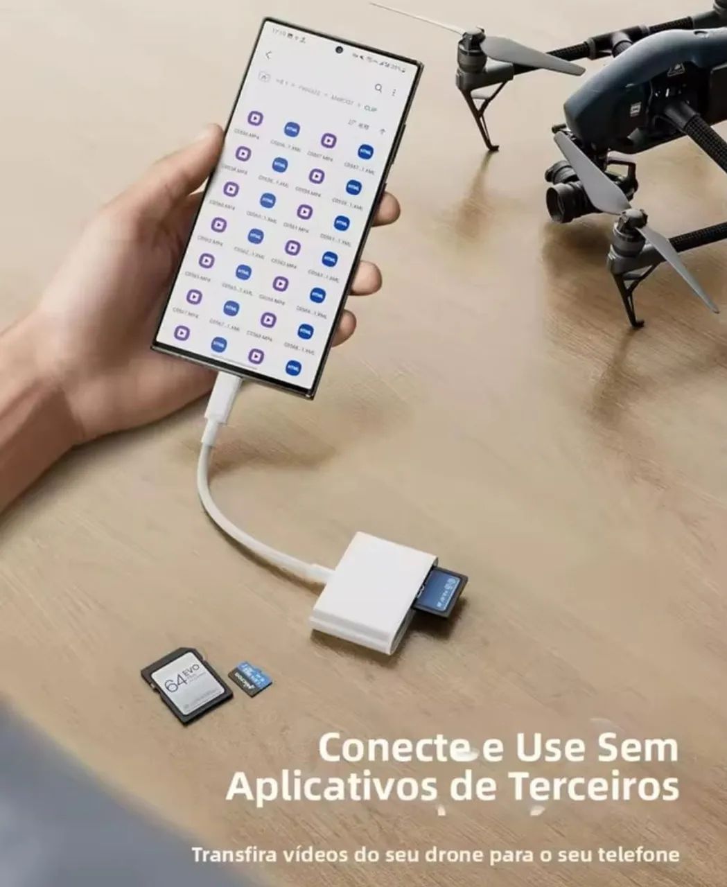 Adaptador OTG tipo C 3 em 1 - Foto 3