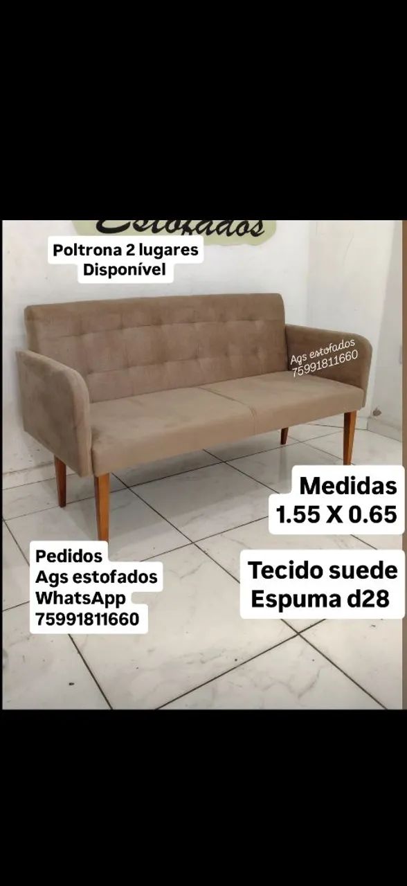 Poltronas 2 lugares. Ags estofados *60 