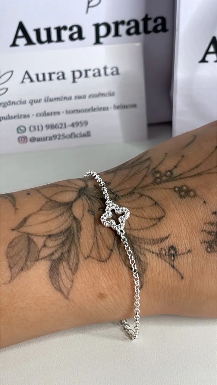Kit duas pulseiras de prata 925 legítima - Foto 3