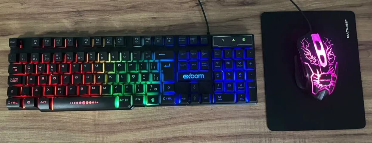 Kit Gamer: Teclado, Mouse e Mousepad