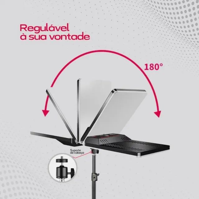 Iluminador Led Ring Light 19 Polegadas  Com Controle E Tripé Kit Completo Para Vídeo Foto  - Foto 4