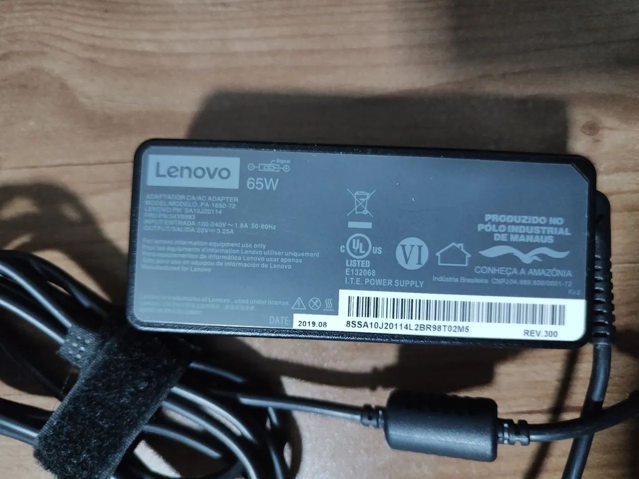 Fonte Lenovo original 65W - ponta quadrada